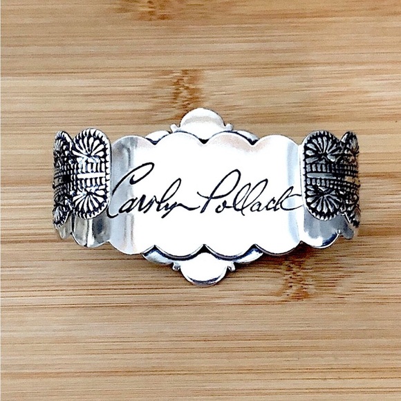 $328  Native American Estate Cuff By Carolyn Pollack  Sterling 925  76.9 Grams - Picture 2 of 6